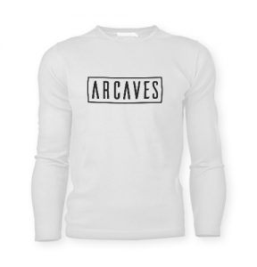 ARCAVES - White Sweater With Black Logo